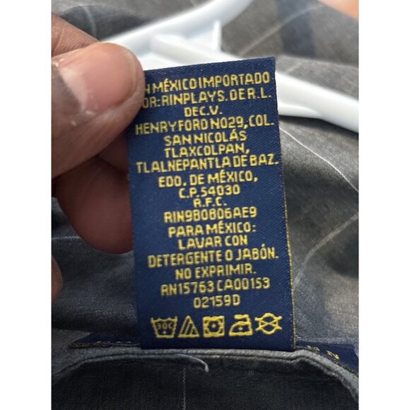 Polo Ralph Lauren Mens Grey Plaid Cotton Robe Size S/M - Picture 8 of 9